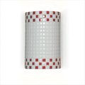 A19 A19 M20309-RW Checkers Wall Sconce Red and White - Red and White - Mosaic Collection M20309-RW